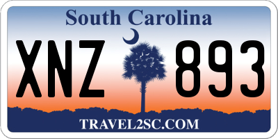 SC license plate XNZ893