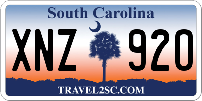 SC license plate XNZ920