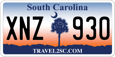 SC license plate XNZ930