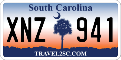 SC license plate XNZ941