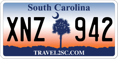 SC license plate XNZ942