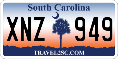 SC license plate XNZ949