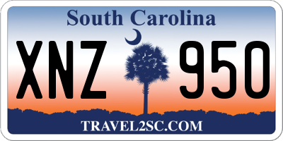 SC license plate XNZ950