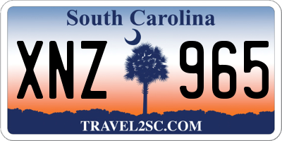SC license plate XNZ965