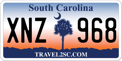 SC license plate XNZ968