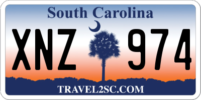 SC license plate XNZ974