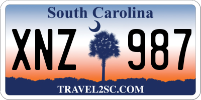 SC license plate XNZ987