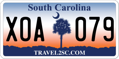SC license plate XOA079
