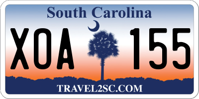 SC license plate XOA155