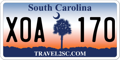 SC license plate XOA170