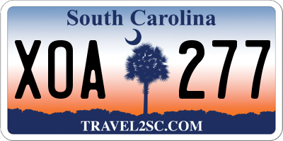 SC license plate XOA277