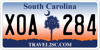 SC license plate XOA284