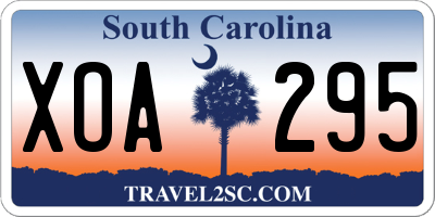 SC license plate XOA295