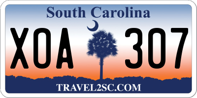 SC license plate XOA307
