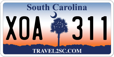 SC license plate XOA311