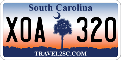 SC license plate XOA320