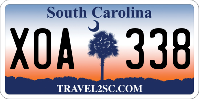 SC license plate XOA338