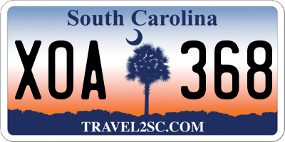 SC license plate XOA368