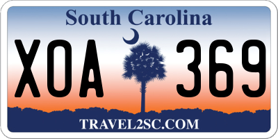 SC license plate XOA369