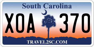 SC license plate XOA370