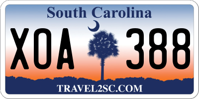 SC license plate XOA388