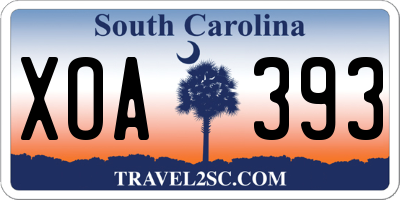 SC license plate XOA393