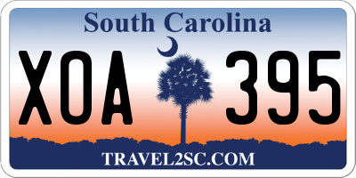 SC license plate XOA395