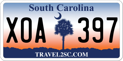 SC license plate XOA397