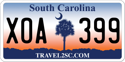 SC license plate XOA399