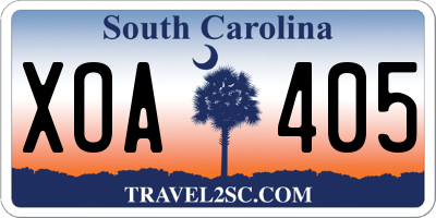 SC license plate XOA405