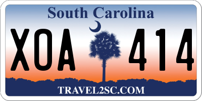 SC license plate XOA414