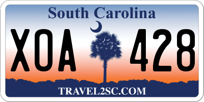 SC license plate XOA428