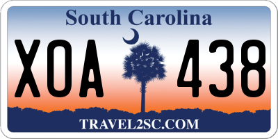 SC license plate XOA438