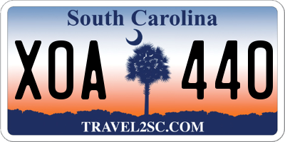SC license plate XOA440
