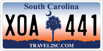 SC license plate XOA441