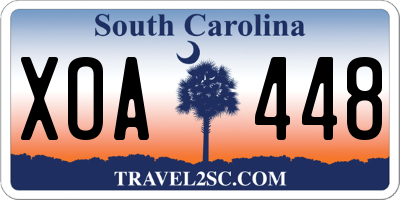 SC license plate XOA448