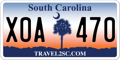 SC license plate XOA470
