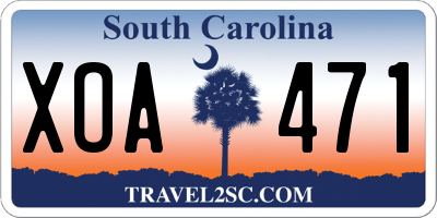 SC license plate XOA471