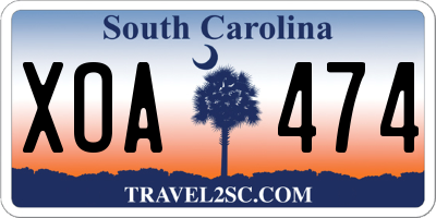 SC license plate XOA474