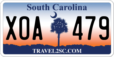 SC license plate XOA479