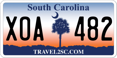 SC license plate XOA482