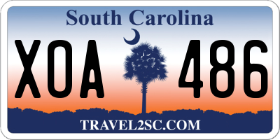 SC license plate XOA486
