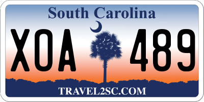 SC license plate XOA489
