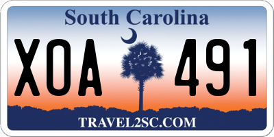 SC license plate XOA491