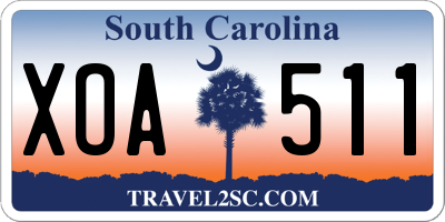 SC license plate XOA511