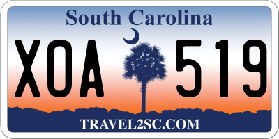 SC license plate XOA519