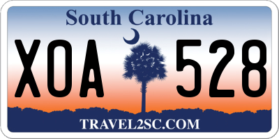 SC license plate XOA528