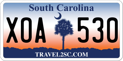 SC license plate XOA530