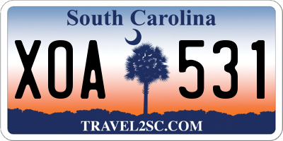 SC license plate XOA531