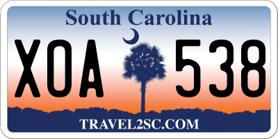 SC license plate XOA538